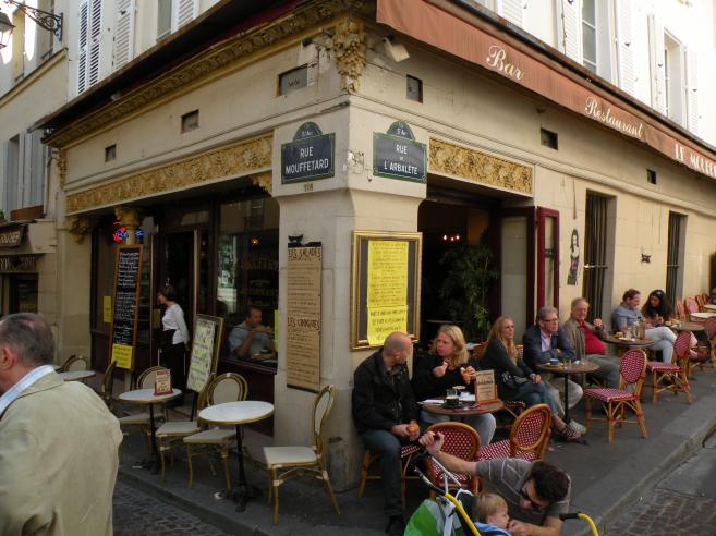  bar restaurant; angle rue mouffetard, rue de l'Arbalete